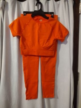 Orange 2 PC Athletic Set